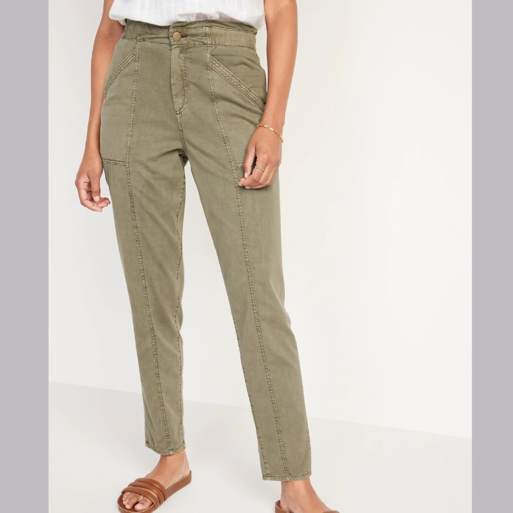 NWT Old Navy High-Waisted Garment-Dyed Utility Pants